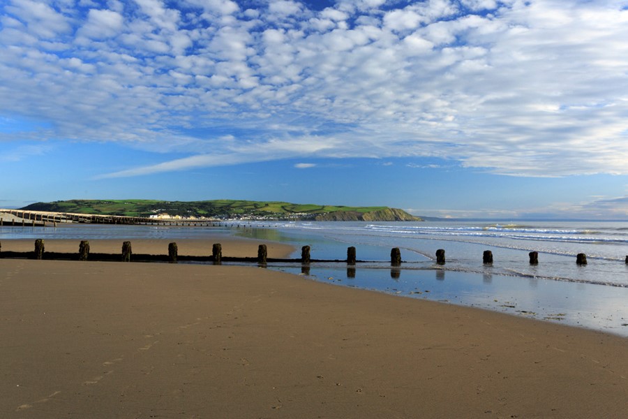 Borth beach at low tide